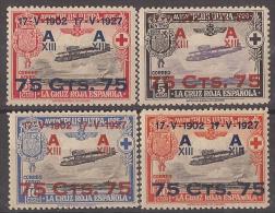 ES388-L1695TTSC.Spain, Espagne.ANIV.JURA   CONSTITUCION POR ALFONSO XIII. 1927 (Ed  388/91*,)con Charnela, EXCELENTE - Other & Unclassified