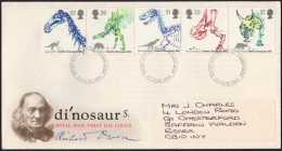 GB 1991-0005, 150th Anniversary Of Dinosaurs´ Identification By Owen FDC, Cambridge Postmark - 1991-2000 Dezimalausgaben