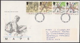 GB 1991-0004, Bicentenary Of Ordnance Survey FDC, RM Cachet Cambridge Postmark - 1991-2000 Decimal Issues