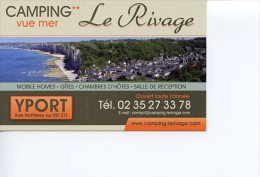 Yport : Camping "le Rivage" Vue Générale Aérienne Et Vue Géographique (2 Scan) 13x8,5 - Yport