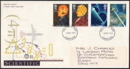GB 1991-0003, Scientific Achievements FDC, Cambridge Postmark - 1991-2000 Decimal Issues