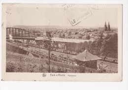 Cpa ESCH Sur ALZETTE Panorama Train Sur Voie  Nels Schaack - Esch-Alzette