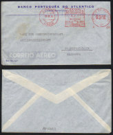 PORTUGAL - LISBONNE - BANQUE / 1955 EMA SUR LETTRE POUR L ALLEMAGNE (ref 3255) - Máquinas Franqueo (EMA)