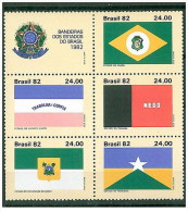 Brasile - 1982 - Usato - Mi N. 1937/41 - Bandiere - Usados