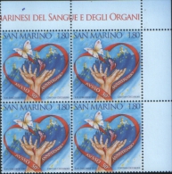 San Marino 2010 50 Anniv. Ass. Volontari Del Sangue E Degli Organi 1v Complete Set   In Quartine Angolo Foglio ** MNH - Ungebraucht