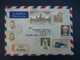 Cover / Enveloppe  Recommandée Registered 1964 Praha --> Dakar Senegal, 4 K 35 - Cartas & Documentos
