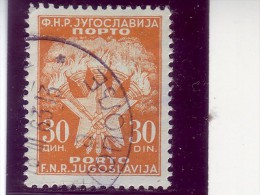 COAT OF ARMS-PORTO-30 DIN-POSTMARK-DUGOPOLJE-CROATIA-YUGOSLAVIA-1962 - Postage Due