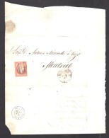 ESPAGNE 1858  4 C Obl. S/Lettre Entiére Pour   Calatayud En Rouge/Madrid - Covers & Documents