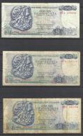 GRECE . LOT DE 3 BILLETS DE  50 DRACHMAI . 1978 . - Grèce