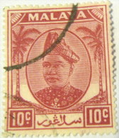 Selangor 1949 Sultan Hisamud-din Alam Shah 10c - Used - Selangor