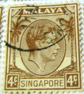 Singapore 1948 King George VI 4c - Used - Singapur (...-1959)