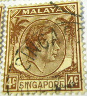 Singapore 1948 King George VI 4c - Used - Singapour (...-1959)