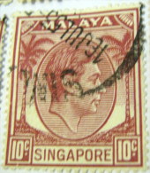 Singapore 1948 King George VI 10c - Used - Singapour (...-1959)