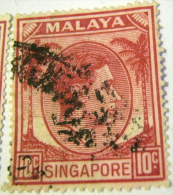 Singapore 1948 King George VI 10c - Used - Singapur (...-1959)