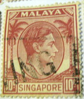 Singapore 1948 King George VI 10c - Used - Singapore (...-1959)