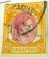 Singapore 1948 King George VI 25c - Used - Singapore (...-1959)