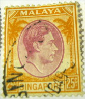 Singapore 1948 King George VI 25c - Used - Singapour (...-1959)