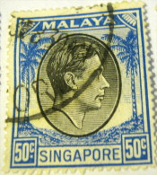 Singapore 1948 King George VI 50c - Used - Singapour (...-1959)