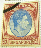 Singapore 1948 King George VI $1 - Used - Singapour (...-1959)