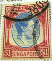 Singapore 1948 King George VI $1 - Used - Singapore (...-1959)