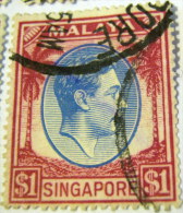 Singapore 1948 King George VI $1 - Used - Singapour (...-1959)