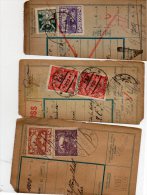 Czechoslovakia Hradcany On Parcel Cut 3pc Cencels Lot #507 - Storia Postale