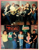 2 Kleine Musik Poster  Gruppe Teens  -  1 Rückseite : Louis De Funes ,  Von Bravo Ca. 1982 - Posters