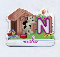 Magnet Gervais Lettre N Comme Niche Theme Chien - Publicidad