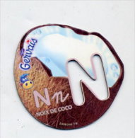 Magnet Gervais Lettre N Comme Noix De Coco - Publicidad