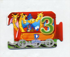 Magnet  Gervais Wagon Chiffre 3 Theme Girafe - Pubblicitari