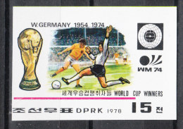 Korea Nord   -   1978.  West Germany  Champion 1954, 1974.  Rare Imperforated MNH Stamp - 1978 – Argentine