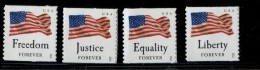 222 914 136 USA POSTFRIS MINT NEVER HINGED POSTFRISCH EINWANDFREI SCOTT 4637 4638 4639 4640 Flag - Ongebruikt