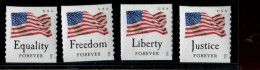 222 914 622 USA POSTFRIS MINT NEVER HINGED POSTFRISCH EINWANDFREI SCOTT 4633 4634 4635 4636 Flag - Neufs