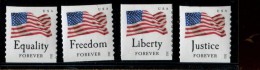 222 914 622 USA POSTFRIS MINT NEVER HINGED POSTFRISCH EINWANDFREI SCOTT 4633 4634 4635 4636 Flag - Unused Stamps