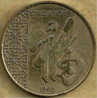 SINGAPORE $?  EMBLEM FRONT CHINESE ZODIAC YEAR OF HORSE ANIMAL BACK 1990 UNC KM? READ DESCRIPTION CAREFULLY !!! - Singapur