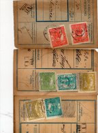 Czechoslovakia Hradcany On Parcel Cut 3pc Cencels Lot #551 - Cartas & Documentos