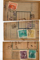 Czechoslovakia Hradcany On Parcel Cut 3pc Cencels Lot #552 - Cartas & Documentos