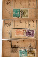 Czechoslovakia Hradcany On Parcel Cut 3pc Cencels Lot #554 - Lettres & Documents