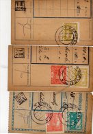 Czechoslovakia Hradcany On Parcel Cut 3pc Cencels Lot #560 - Cartas & Documentos