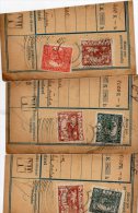 Czechoslovakia Hradcany On Parcel Cut 3pc Cencels Lot #562 - Cartas & Documentos
