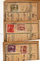 Czechoslovakia Hradcany On Parcel Cut 3pc Cencels Lot #564 - Brieven En Documenten