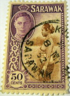 Sarawak 1950 Iban Woman 50c - Used - Sarawak (...-1963)