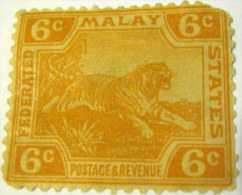 Federated Malay States 1900 Tiger 6c - Used - Federated Malay States