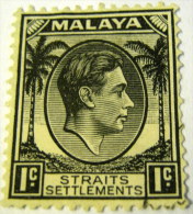 Straits Settlement 1937 King George VI 1c - Used - Straits Settlements