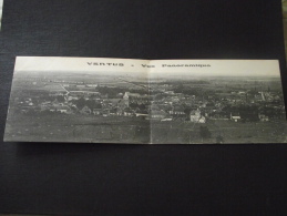 VERTUS (Marne) - Vue Panoramique - Carte-double - Voyagée Le 2 Octobre 1928 - Vertus