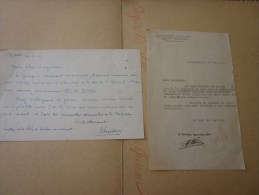 2 Lettres De La Croix-Rouge Française Cachet Rouge CRF équipes D´urgence >>guerre 1944 -lire Ces 2 Archives Red -Cross - Rotes Kreuz