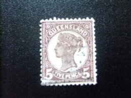 QUEENSLAND  1895 - 96   --    QUEEN VICTORIA --   Yvert & Tellier Nº  73 º FU   Crown And  Q - Oblitérés