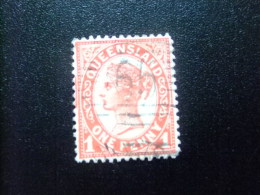 QUEENSLAND  1895 - 96   --    QUEEN VICTORIA --   Yvert & Tellier Nº  76 º FU   Crown And  Q   SG N 229 FU - Oblitérés