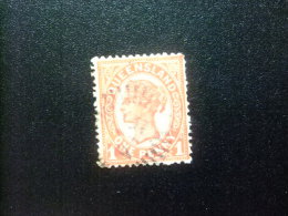 QUEENSLAND  1895 - 96   --    QUEEN VICTORIA --   Yvert & Tellier Nº  76 º FU   Crown And  Q   SG N 229 FU - Gebruikt