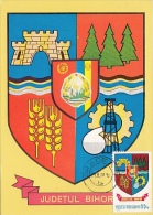 BIHOR COUNTY COAT OF ARMS, INDUSTRY, AGRICULTURE, CM, MAXICARD, CARTES MAXIMUM, 1978, ROMANIA - Other & Unclassified